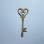 Laser Cut Heart Key Unfinished Wood Cutout Shape Free Vector