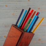 Laser Cut Pencil Holder Organizer Free Vector