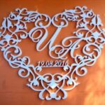 Laser Cut Wedding Heart Shape Frame Tempalte Free Vector