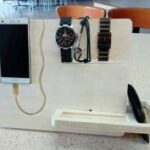 Laser Cut Night Stand Charging Station Bedside Organizer Gift For Men DXF File