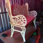 Laser Cut Small Wood Decorative Bench 21mm DXF File