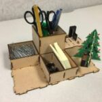Laser Cut Modular Desk Organizer