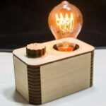 Laser Cut Edison Lamp with Dimmer
