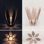 Decorative Flower Lamp Shade Laser Cut Free Vector