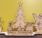 Laser Cut Christmas Holidays Scene