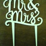 Laser Cut Mr And Mrs Cake Topper Free Vector