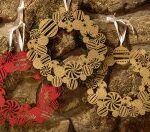 Laser Cut Christmas Wreath Template Free Vector