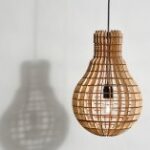 Laser Cut Light Bulb Shape Lamp Free Vector
