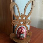 Laser Cut Easter Bunny Egg Holder Free Vector