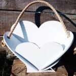 Laser Cut Heart Shape Flower Basket Free Vector