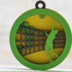 Laser Cut Volleyball Medal Layered Eco Friendly Wooden Medal Free Vector