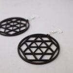 Laser Cut Modern Geometric Earrings DXF File