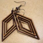 Laser Cut Wood Earrings Free Vector