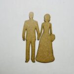 Laser Cut Bride Groom Shape Unfinished Wood Craft Cutout Free Vector