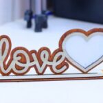 Laser Cut Love Photo Frame 3mm Free Vector
