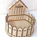 Laser Cut Unique Easter Basket Free Vector
