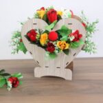 Laser Cut Wooden Flower Basket 3mm Free Vector