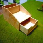 Laser Cut Mini Pencil Organizer with Drawer 4 mm DXF File