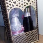 Laser Cut Wedding Wine Box Free Vector