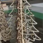 Laser Cut Christmas Tree Template Plywood 6mm Free Vector