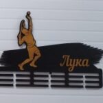 Laser Cut Tennis Medal Hanger Medal Display Rack Free Vector