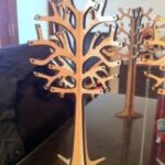 Laser Cut Wooden Jewelry Tree 6mm DXF File