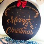 Laser Cut Christmas Display Plate Decor Free Vector