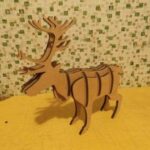 Laser Cut Christmas Reindeer 3D DXF File