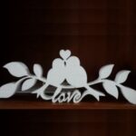 Laser Cut Love Birds Art Valentine’s Day Decor Free Vector