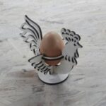 Laser Cut Easter Rooster Easter Egg Display Stand Free Vector