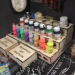 Plywood Stand for Paint Laser Cut Free Vector