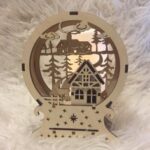 Laser Cut Wood Christmas Lamp 4mm Free Vector