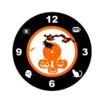 Laser Cut Halloween Wall Clock Free Vector