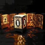 Laser Cut Decorative Night Light With Numbers Free Vector
