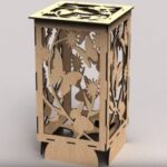 Laser Cut Decorative Butterfly Lamp Free Vector