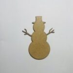 Laser Cut Wooden Snowman Shape For Crafts Free Vector