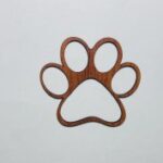 Laser Cut Paw Print Shape Unfinished Wood Cutout Free Vector