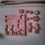 Wooden Puzzle Modern Educational Toys For Kids Laser Cutting Template Free Vector