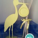 Laser Cut Stork Photo Frame Free Vector