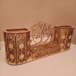 Laser Cut Cute Desk Organizer Pen Holder 3mm Free Vector