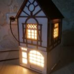 House Shaped Night Light Lamp Laser Cut CNC Plans DXF File