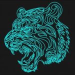 Tiger Laser Acrylic Engraving Art Free Vector