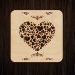 Laser Cut Engrave Heart Book Cover Free Vector