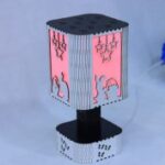 Laser Cut Easter Decorative Table Lamp Free Vector
