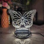 Laser Cut Butterfly 3D Illusion Night Lamp Free Vector