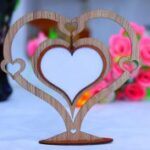 Laser Cut Wooden Heart Frame 3mm Free Vector