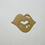 Laser Cut Lips Shape Unfinished Wood Cutout Free Vector