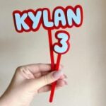 Laser Cut Personalized 3rd Birthday Cake Topper