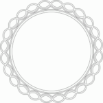 Circular Mirror Frame DXF File