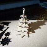 Laser Cut Tree Shaped Ornament for Christmas Tree DXF File
